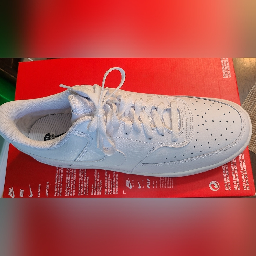 New Nike Court Vision Low Triple White CD 5463-100 Men’s Casual Shoes Me… - Picture 7 of 9